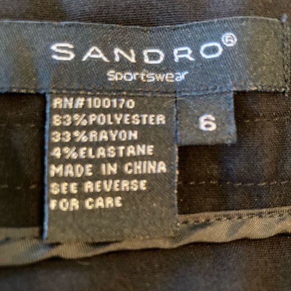 Sandro NWOT black sailor nautical button skirt so chic just perfect - Picture 4 of 6